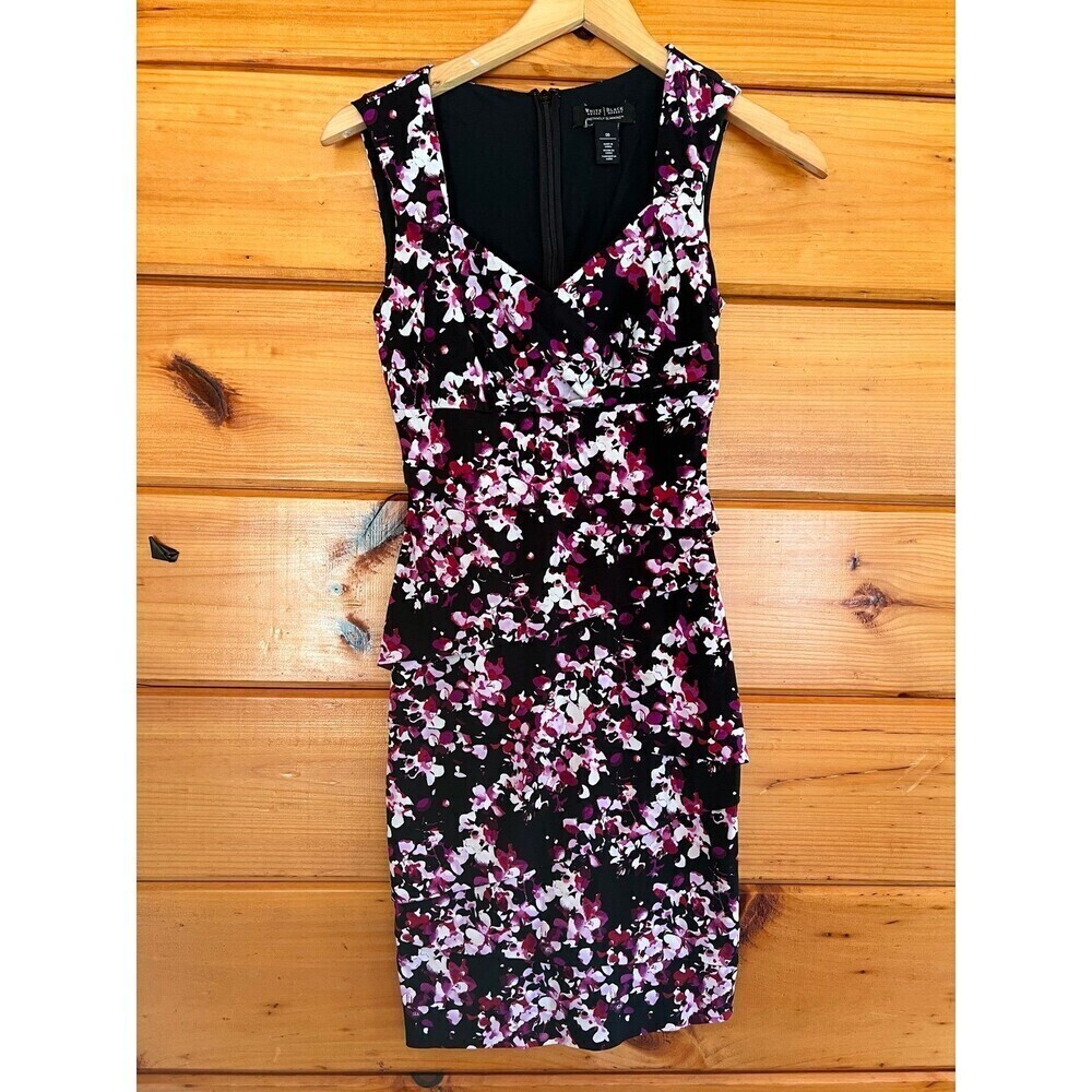 White House Black Market Instantly Slimming Sheath Dress Layered Floral